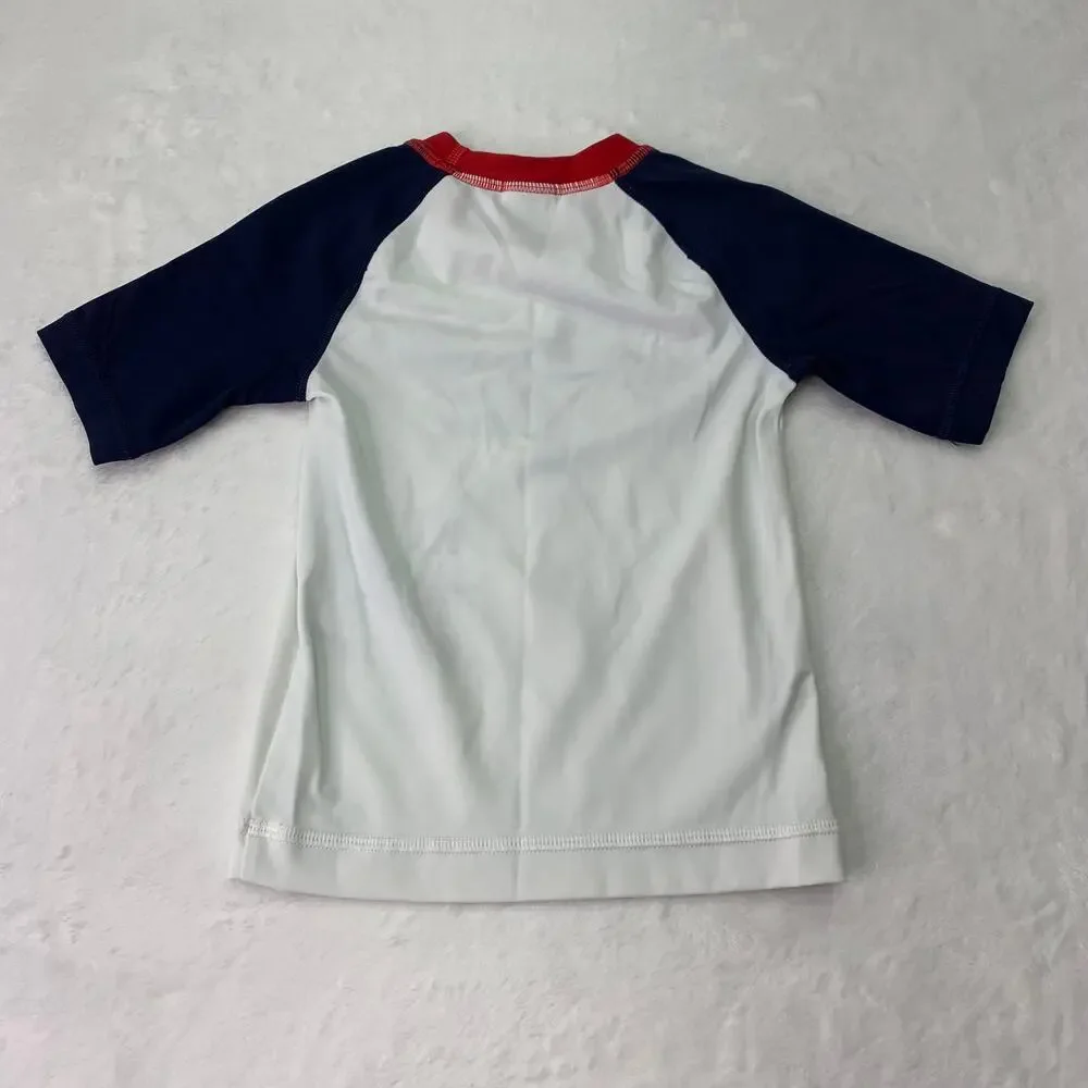 Hanna Andersson Marvel Sz 3 Captain America Rash Guard Swim Shirt Superhero